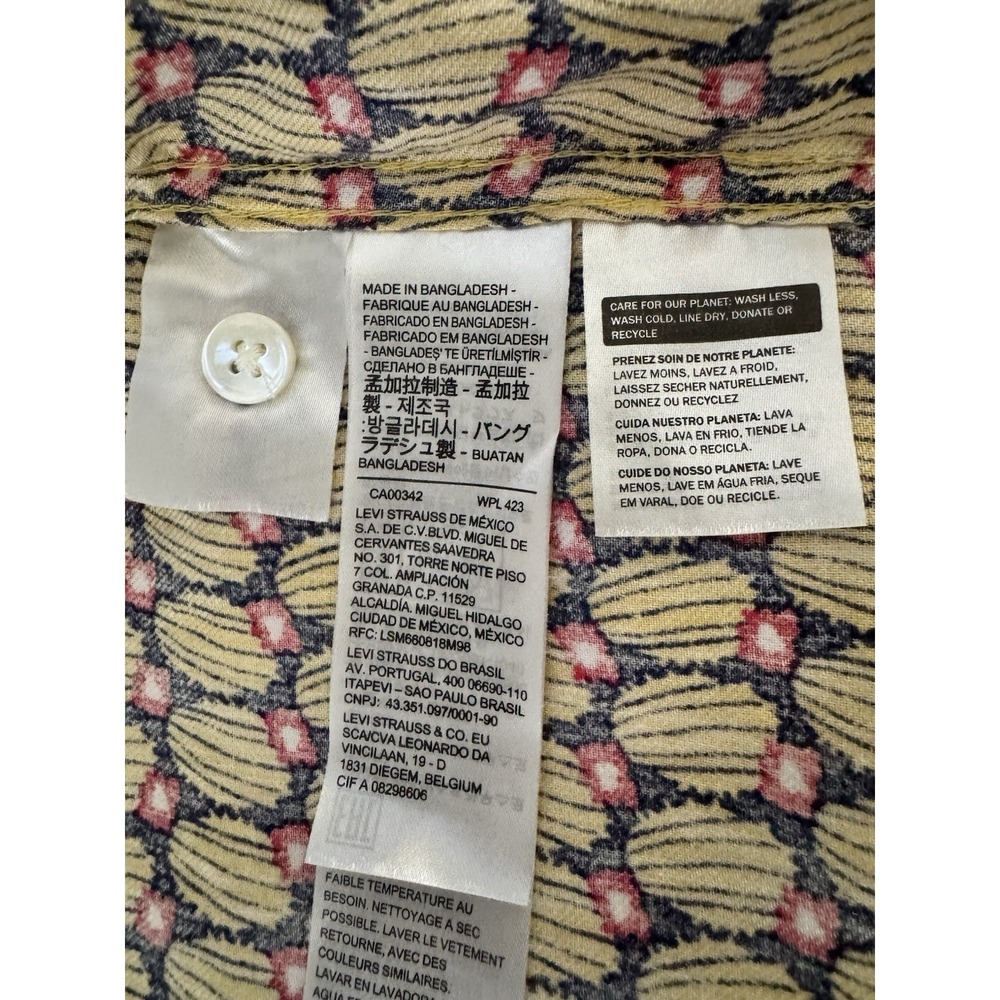 Levi's Mens Relaxed Fit Cactus Print Cubano Short Sleeve Button Up Shirt XL - Picture 6 of 9